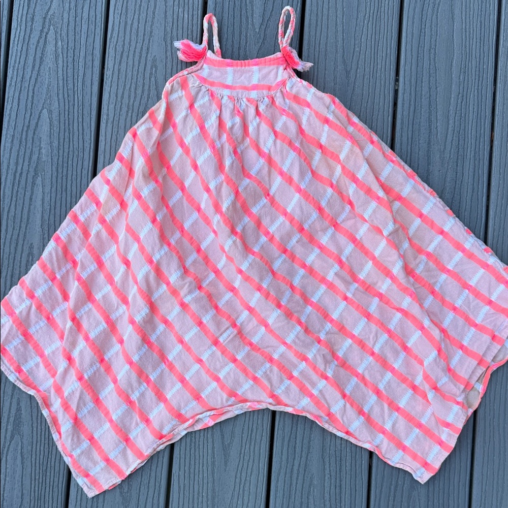 Cat & Jack Coral Pink and White Striped Girls' Summer Sundress